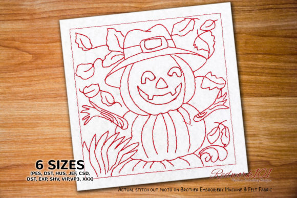 A Designer's Review: Halloween Pumpkin Bluework Embroidery
