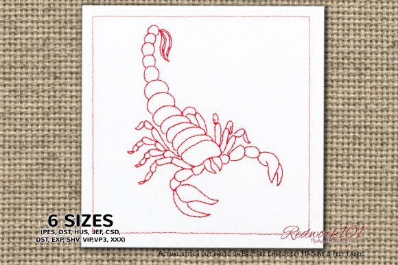 A Designer's Review of Scorpio Symbol Redwork for Seasonal Collections