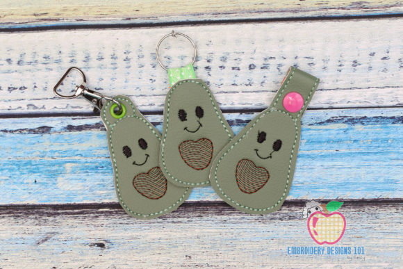 A Designer's Review of the Cartoon Avocado Keyfob Embroidery File