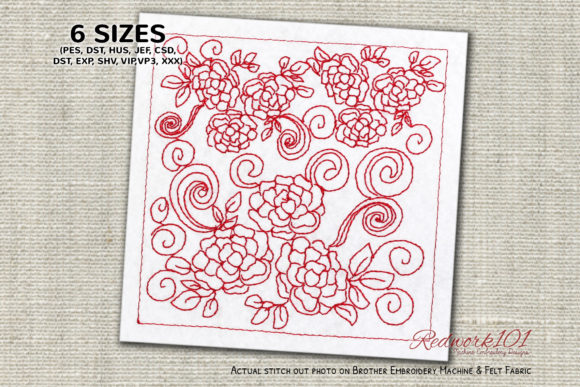 A Designer's Take on Abstract Floral Redwork for Your Craft Fair Booth