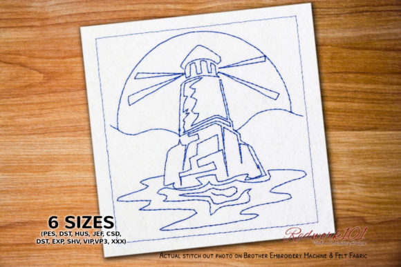 A Lighthouse Embroidery Design's True Coastal Charm