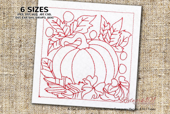 A Pumpkin Embroidery Design Perfect for Market Days