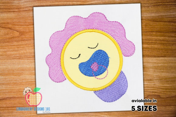 A Sweet and Simple Pacifier Embroidery Design
