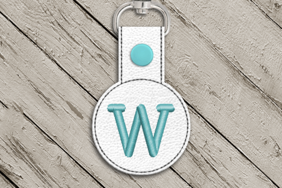 Embroidery Designer Review: Letter W With Round Key Fob Applique