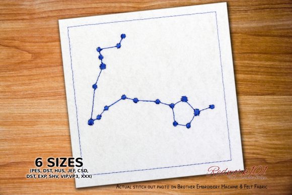 Embroidery for the Season: Pisces Constellation Design Review