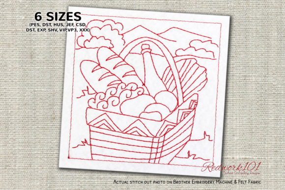 Food Basket Embroidery Design: A Rustic Brand Asset Review