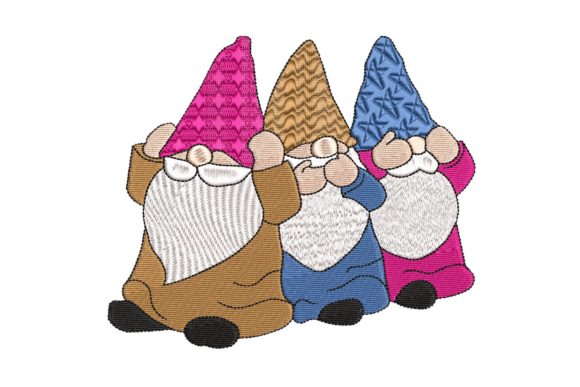 Gnomes See, Hear or Speak No Evil Embroidery Review