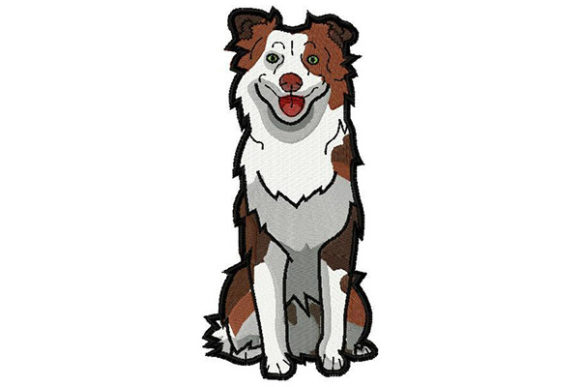 Good Boy Australian Shepherd: A Cozy Holiday Embroidery Design
