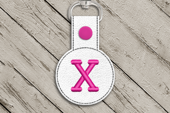 Letter X ITH Round Key Fob Applique: A Designer's Review