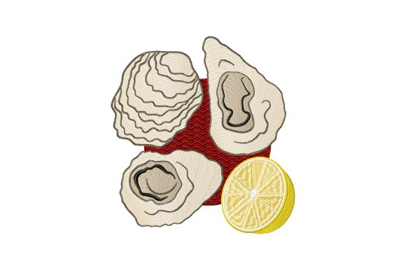 Oysters and Lemon Embroidery Design Review for Small Business