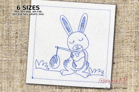 Rabbit Carrying Egg: A Professional Embroidery Design Review