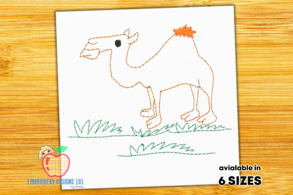 Reviewing the Camel Standing in the Desert Embroidery Design