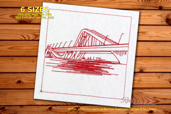 Sheikh Zayed Bridge Lineart: A Seasonal Embroidery Asset