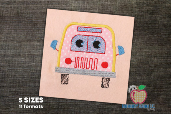 Why This School Bus Applique Embroidery Design is a Gift Maker's Favorite